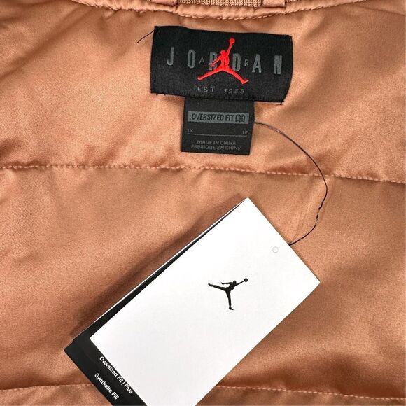 Nike Women’s Jordan Flight Renegade Satin Bomber Jacket - Size 1X - Picture 8 of 9